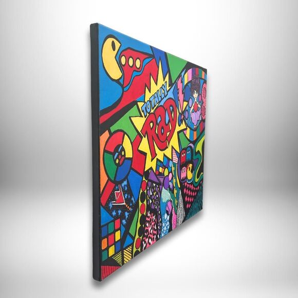 Abstract Pop Art Featuring 80s Games - Artist Frankie Cervantes - Original Art - Picture 3 of 4